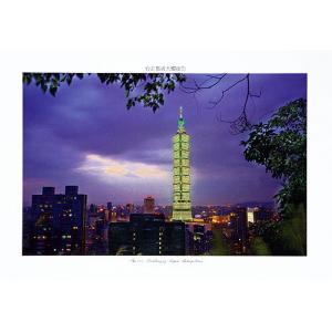 台北都會大樓夜色